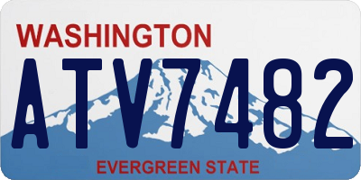 WA license plate ATV7482