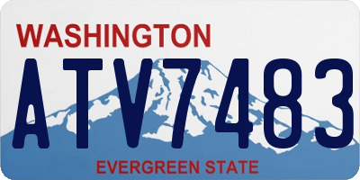 WA license plate ATV7483