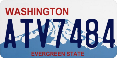 WA license plate ATV7484