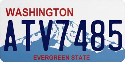 WA license plate ATV7485