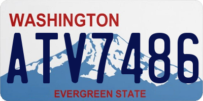 WA license plate ATV7486