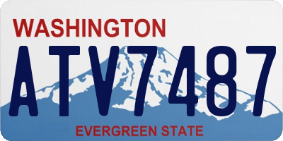 WA license plate ATV7487