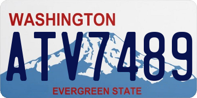 WA license plate ATV7489