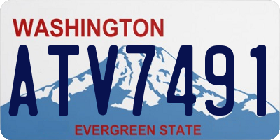 WA license plate ATV7491