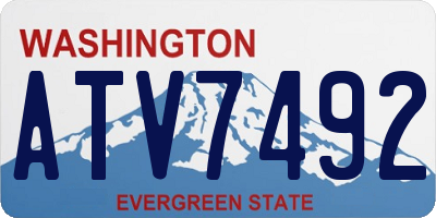 WA license plate ATV7492