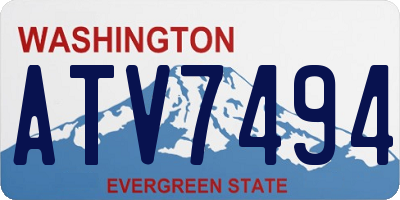 WA license plate ATV7494