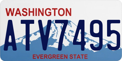 WA license plate ATV7495
