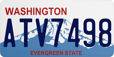 WA license plate ATV7498