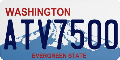 WA license plate ATV7500