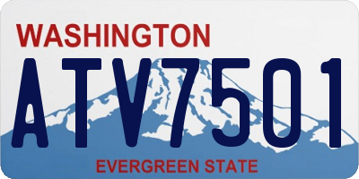 WA license plate ATV7501