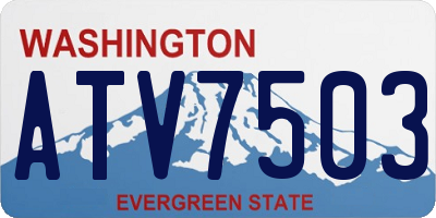 WA license plate ATV7503