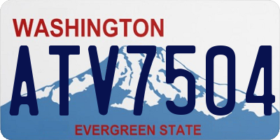 WA license plate ATV7504