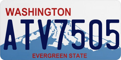WA license plate ATV7505
