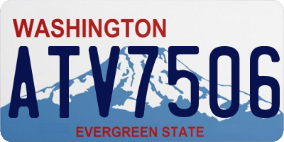 WA license plate ATV7506