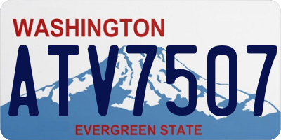 WA license plate ATV7507