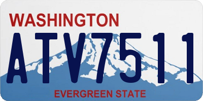 WA license plate ATV7511