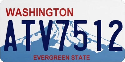 WA license plate ATV7512