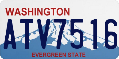 WA license plate ATV7516