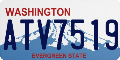 WA license plate ATV7519