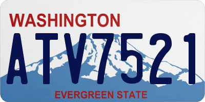 WA license plate ATV7521