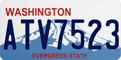 WA license plate ATV7523