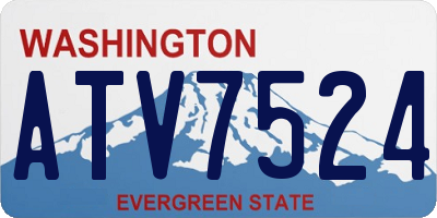 WA license plate ATV7524
