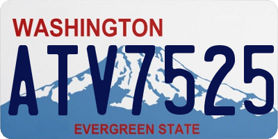 WA license plate ATV7525