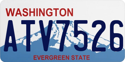 WA license plate ATV7526