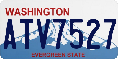 WA license plate ATV7527