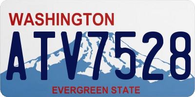 WA license plate ATV7528