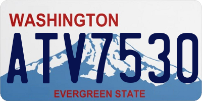 WA license plate ATV7530