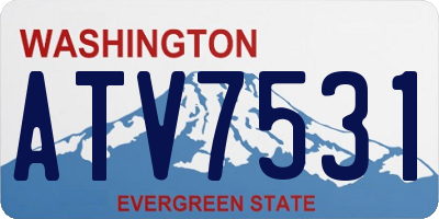 WA license plate ATV7531