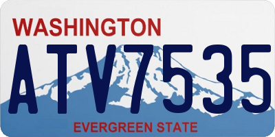 WA license plate ATV7535