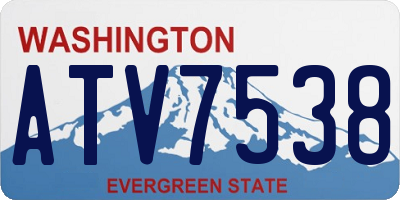 WA license plate ATV7538