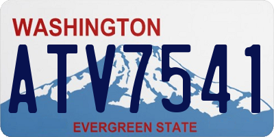 WA license plate ATV7541