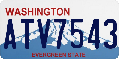 WA license plate ATV7543