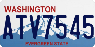 WA license plate ATV7545