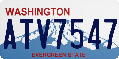 WA license plate ATV7547