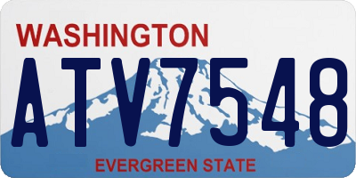 WA license plate ATV7548
