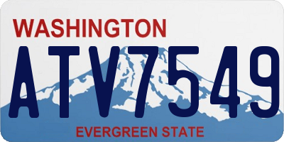 WA license plate ATV7549