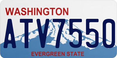 WA license plate ATV7550