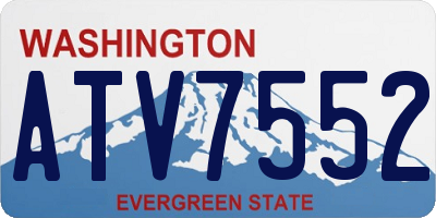 WA license plate ATV7552