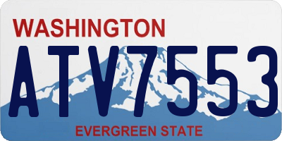 WA license plate ATV7553