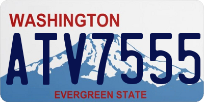 WA license plate ATV7555