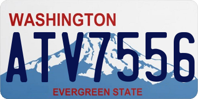 WA license plate ATV7556