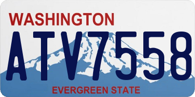 WA license plate ATV7558
