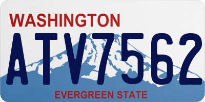 WA license plate ATV7562