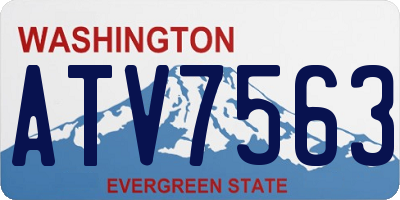 WA license plate ATV7563
