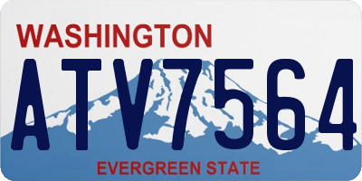 WA license plate ATV7564