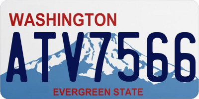 WA license plate ATV7566